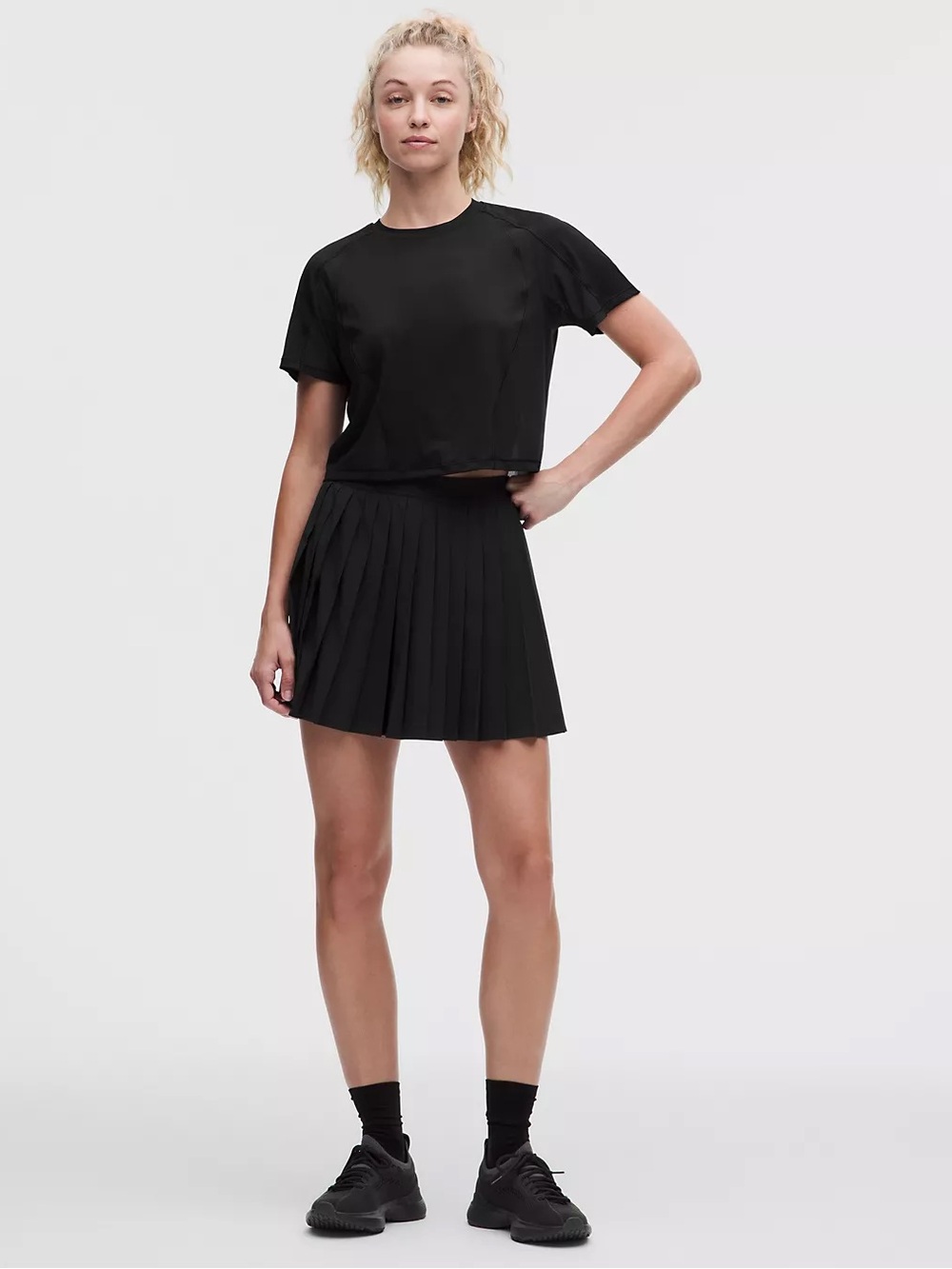 NWT Lululemon High-Rise Pleated Tennis Skirt Long Black Size 6